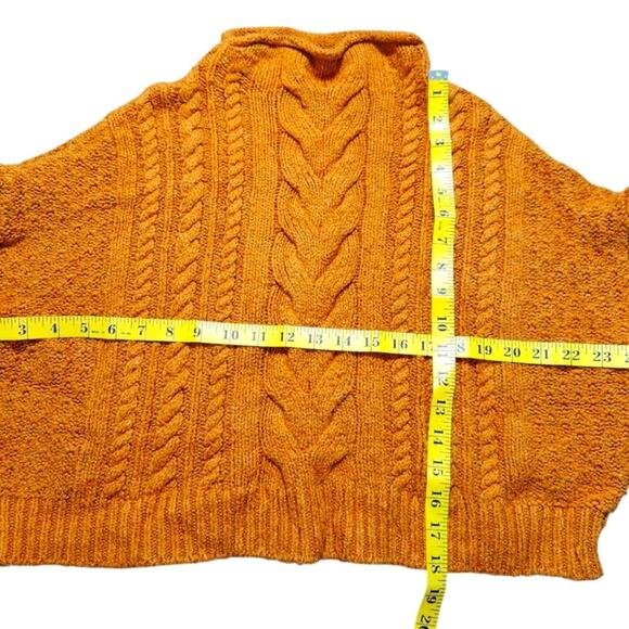 Anthropologie Pilcro Mock Cableknit Sweater Medium Petite - Picture 6 of 8